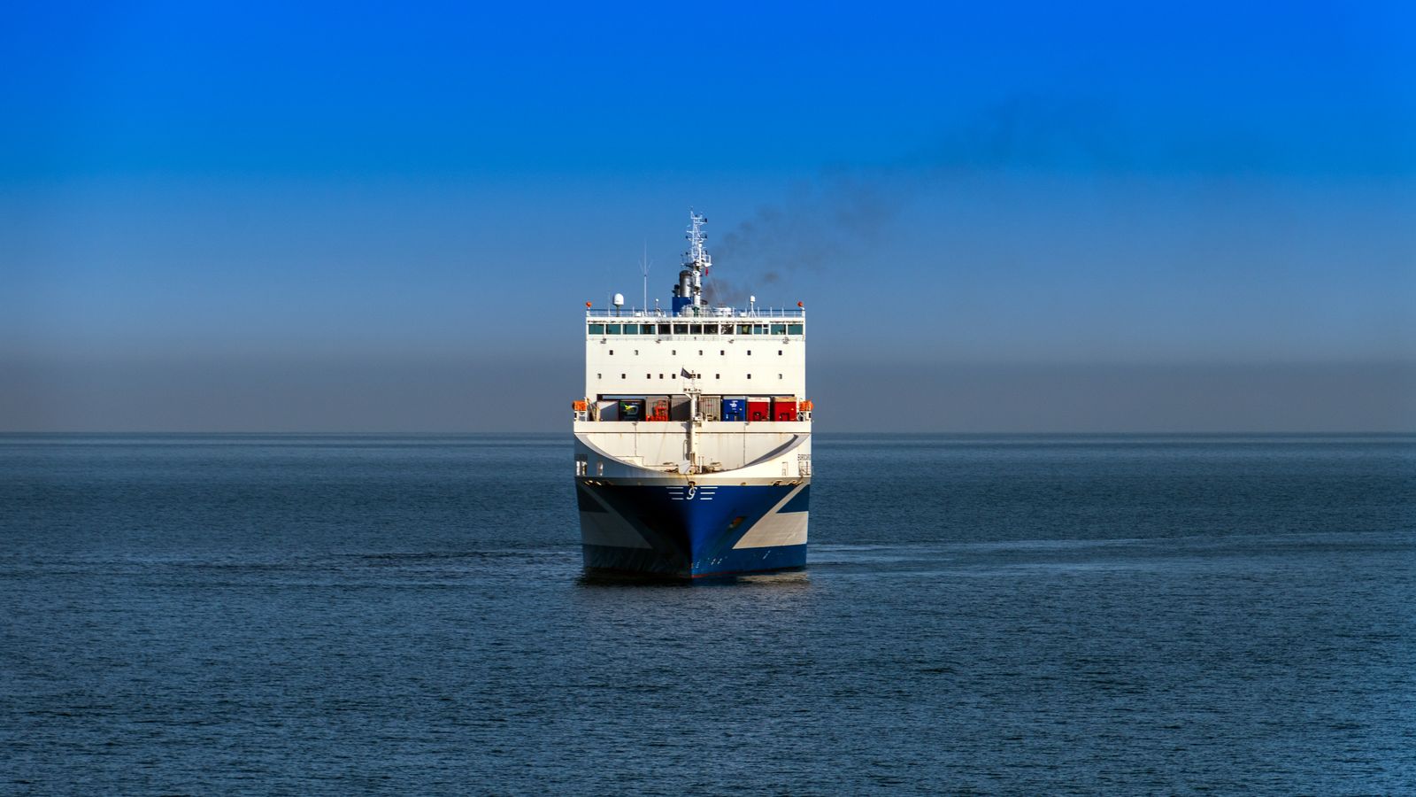Large cargo vessel on the water